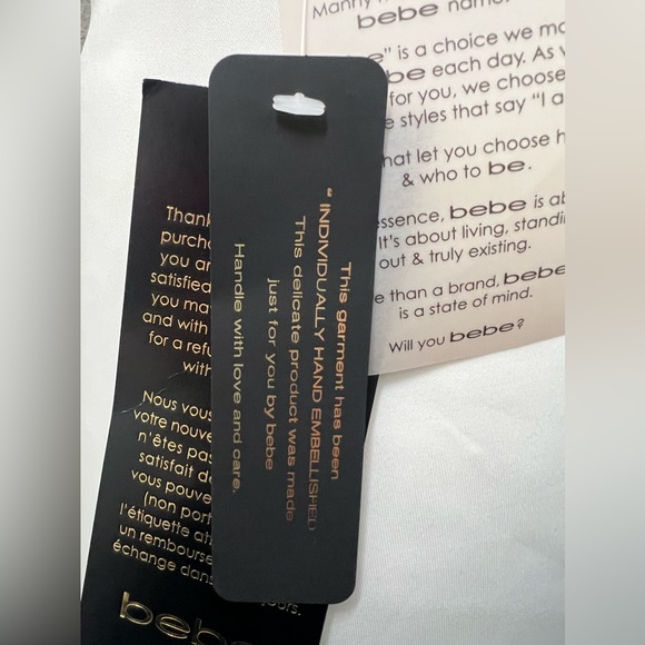 Bebe Mini White Halter Dress with Gold Jeweled Collar Lowback - Picture 7 of 14